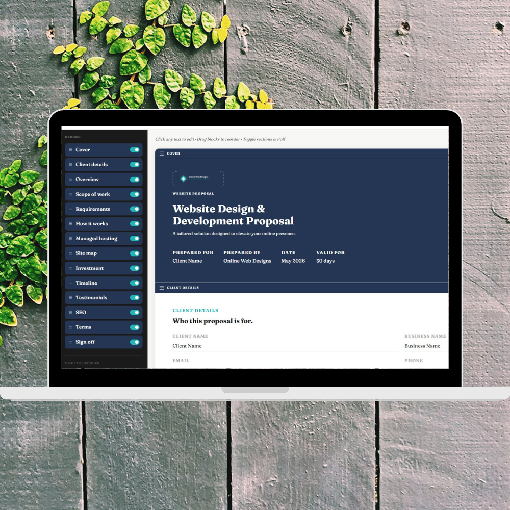 PinMark proposal builder